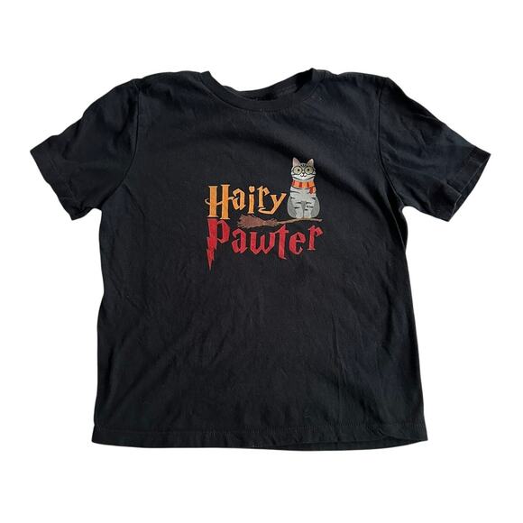 "Hairy Pawter" Cat T Shirt Kids Harry Potter - Picture 1 of 3